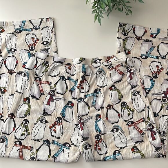 Isaac Mizrahi pajama pants.  Size Large.  Winter penguins.  Cotton Blend. - Picture 3 of 5